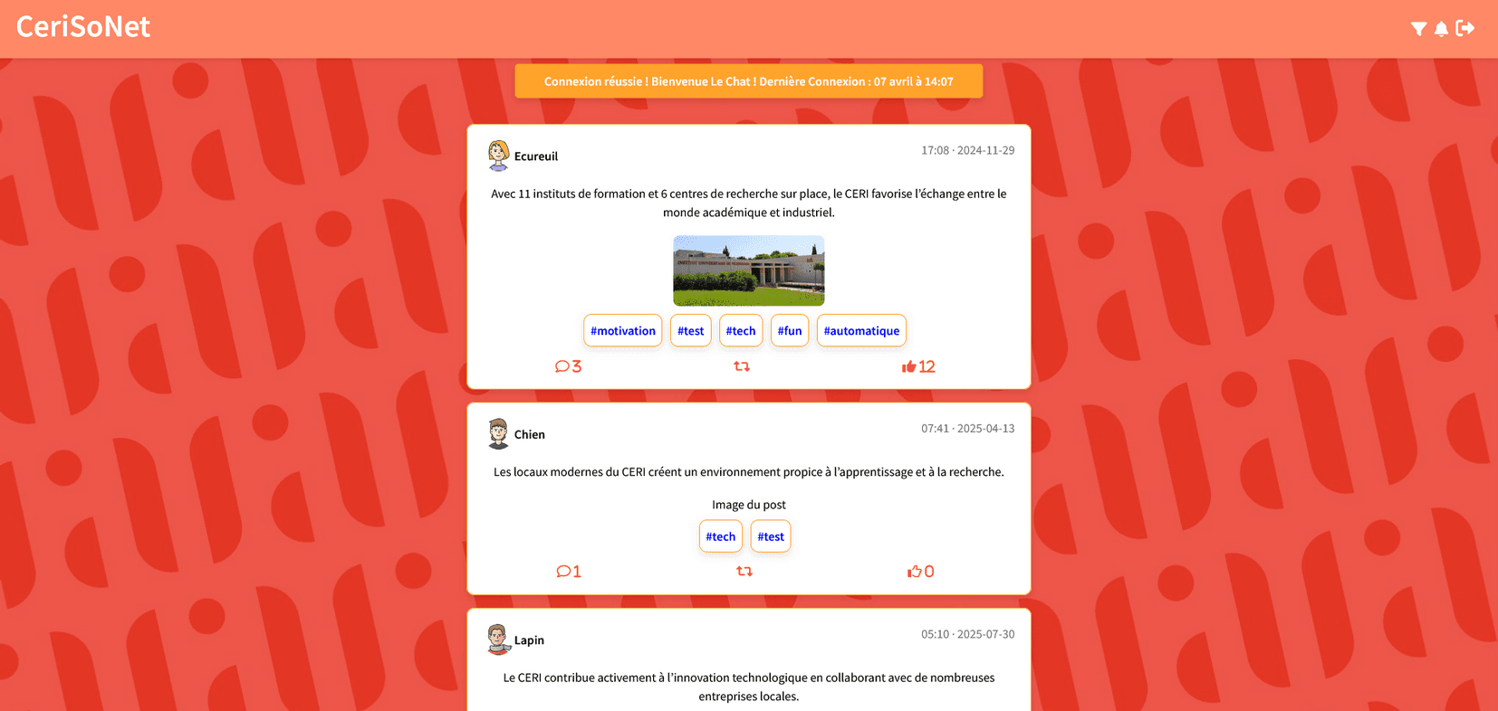 Application réseau social Web fullJS - Image 1